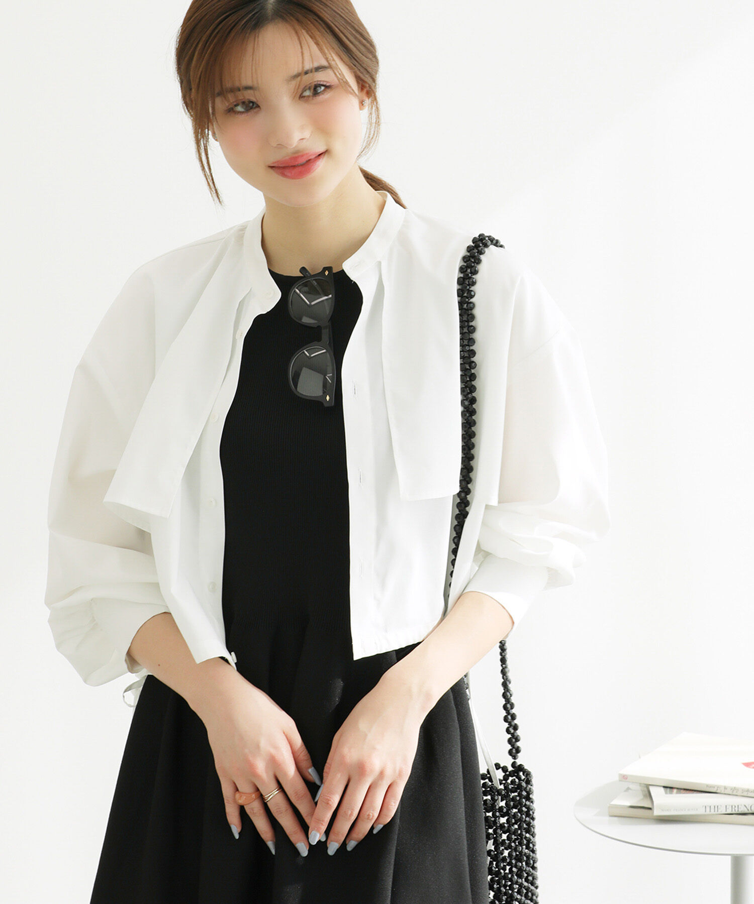 Rope&rsquo;Picnic「ヨークドロストクロップドシャツ」|シャツ・ブラウス|ホワイト(10)