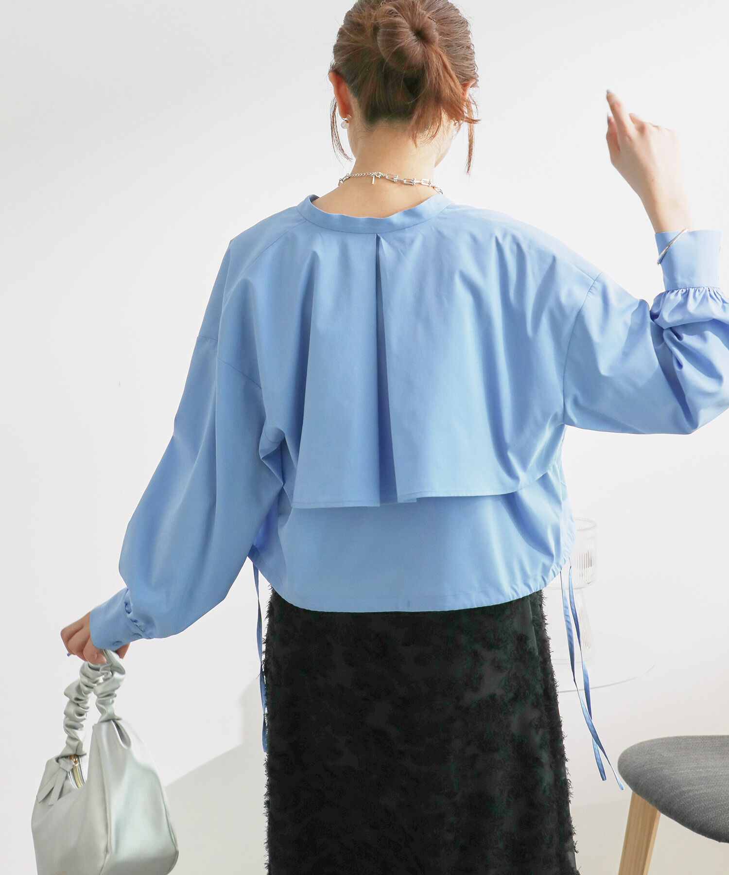 Rope&rsquo;Picnic「ヨークドロストクロップドシャツ」|シャツ・ブラウス|