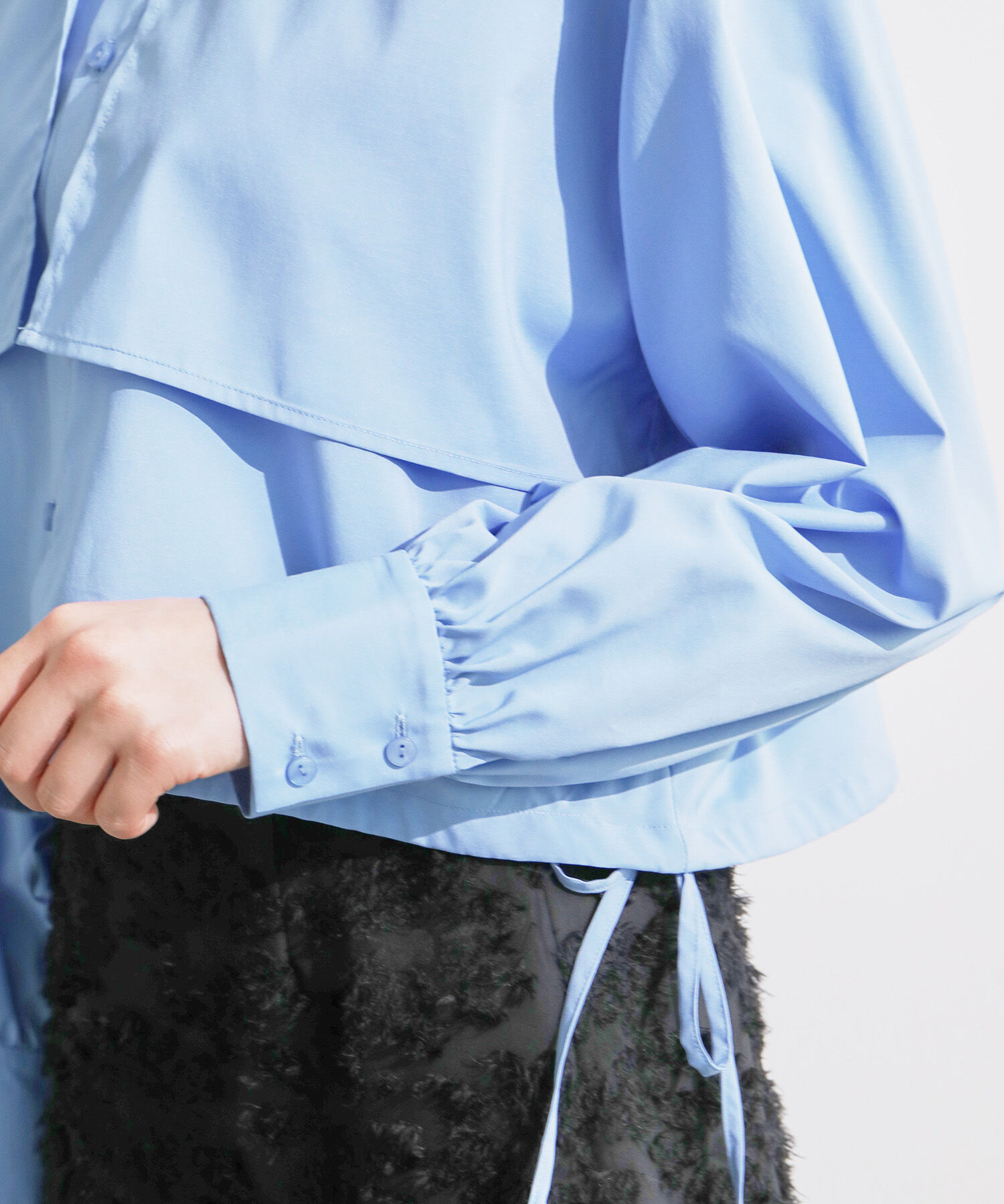 Rope&rsquo;Picnic「ヨークドロストクロップドシャツ」|シャツ・ブラウス|