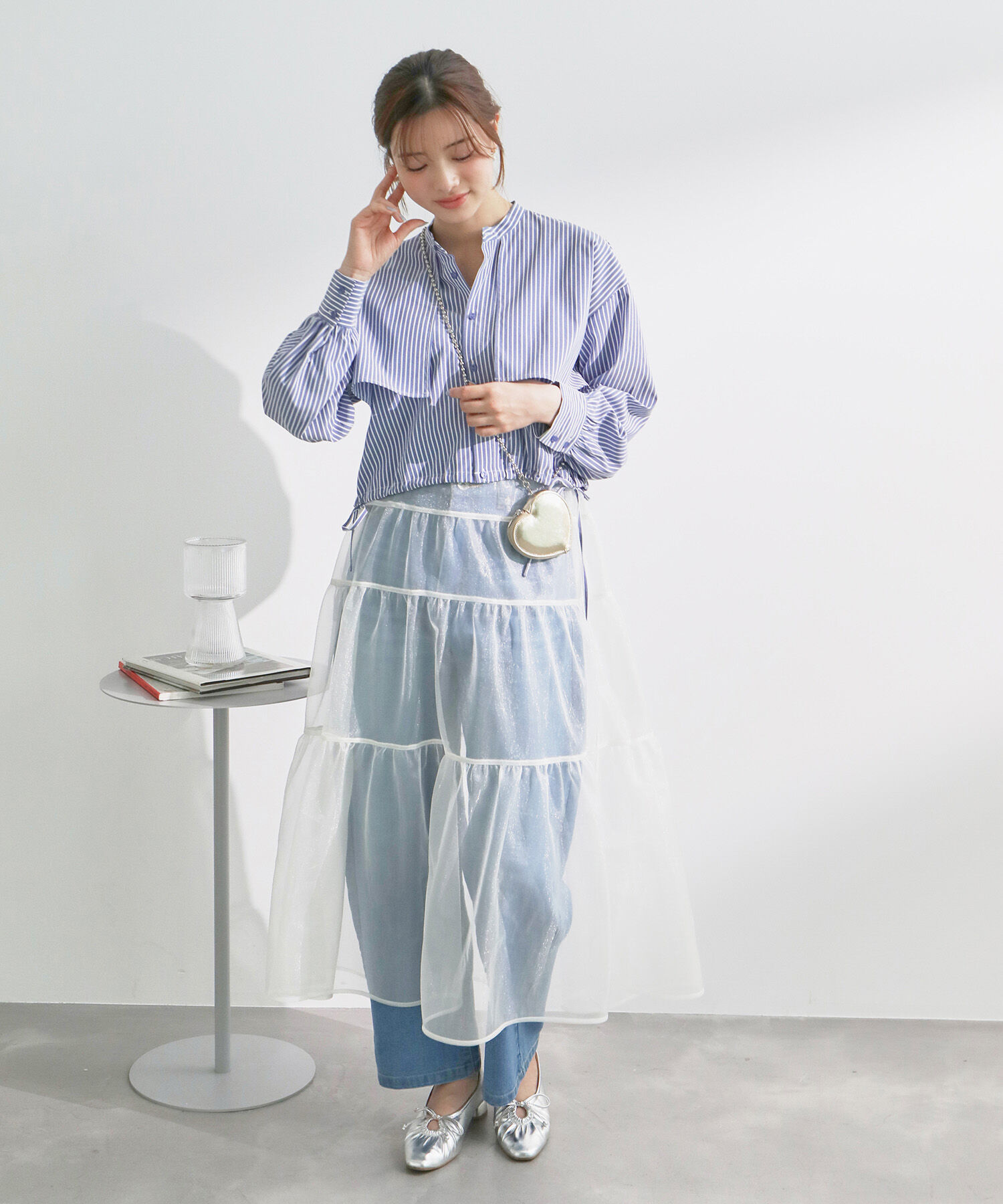 Rope&rsquo;Picnic「ヨークドロストクロップドシャツ」|シャツ・ブラウス|