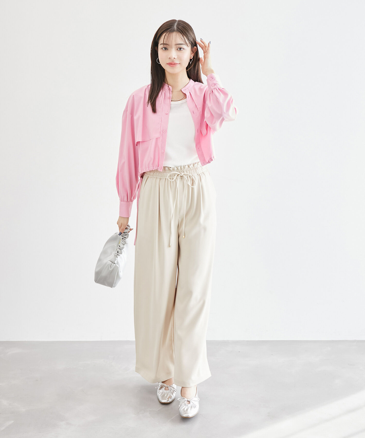 Rope&rsquo;Picnic「ヨークドロストクロップドシャツ」|シャツ・ブラウス|