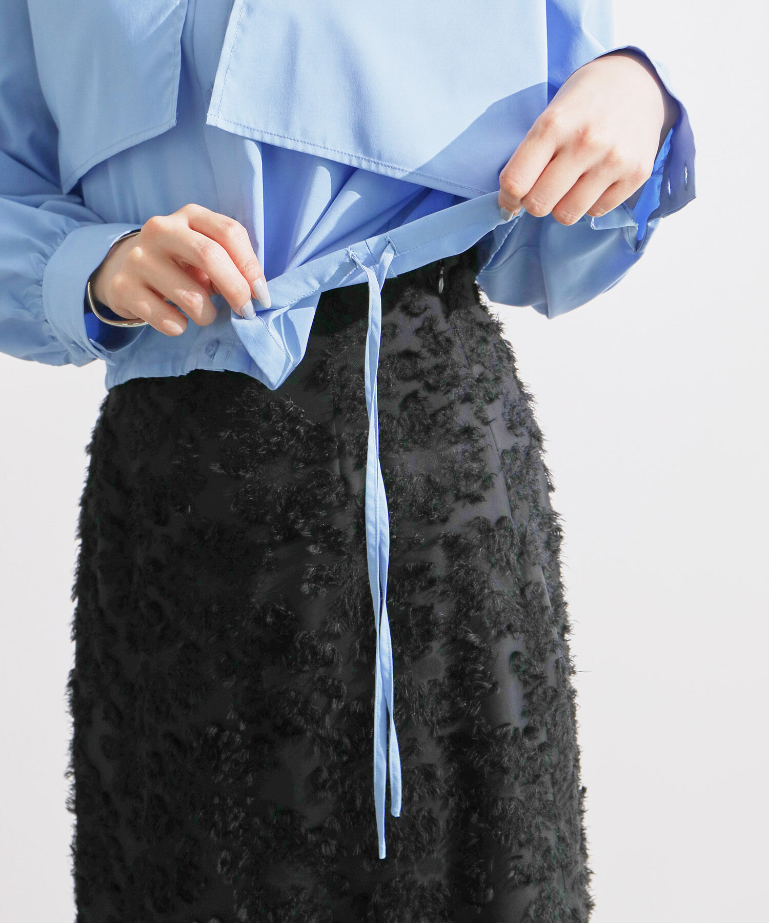 Rope&rsquo;Picnic「ヨークドロストクロップドシャツ」|シャツ・ブラウス|