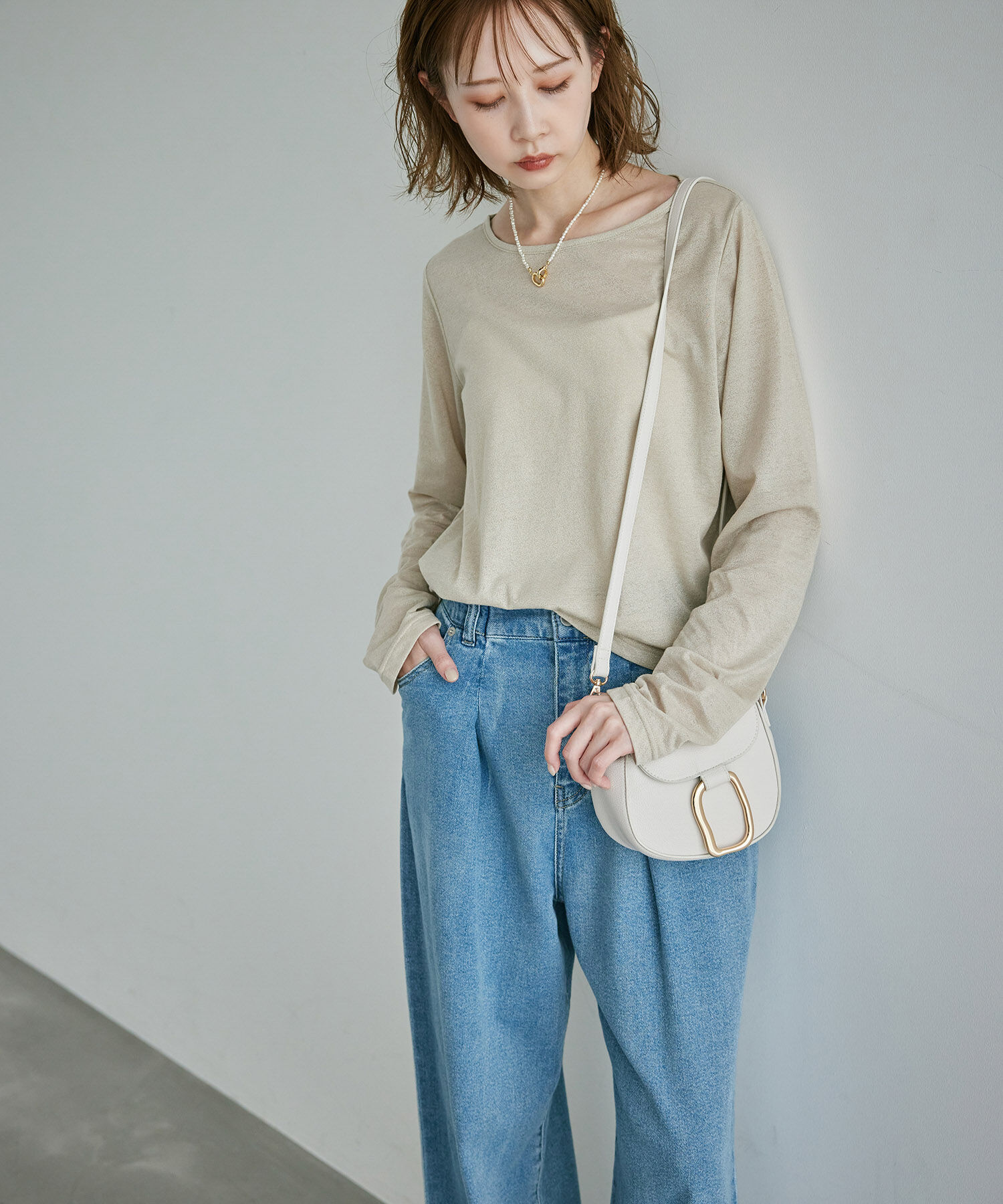 Rope&rsquo;Picnic「シアーラメインナーカットソー」|Tシャツ・カットソー|