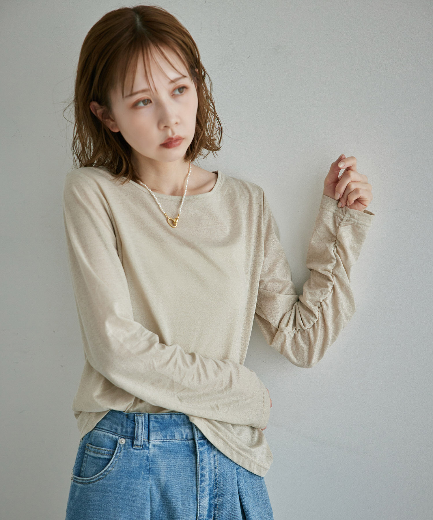 Rope&rsquo;Picnic「シアーラメインナーカットソー」|Tシャツ・カットソー|