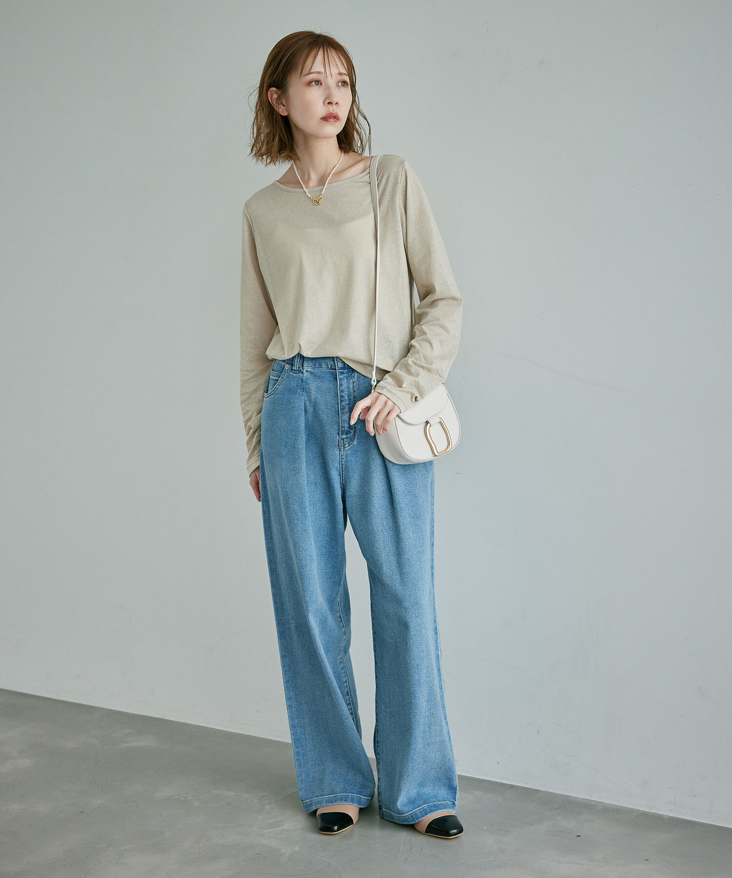 Rope&rsquo;Picnic「シアーラメインナーカットソー」|Tシャツ・カットソー|