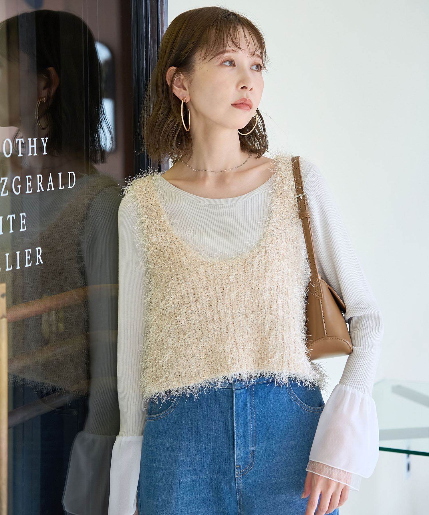 Rope&rsquo;Picnic「ラメフェザージレ/2WAY・リンクコーデ」|ベスト・ジレ|