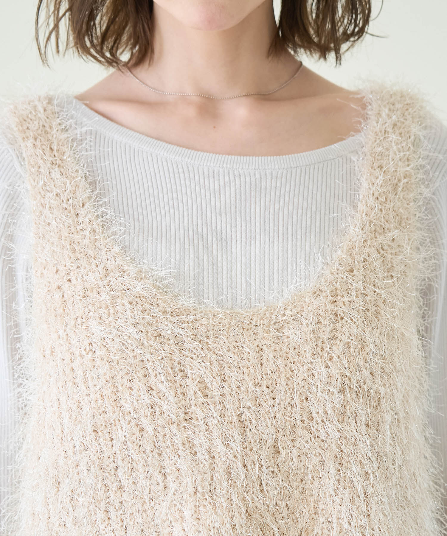 Rope&rsquo;Picnic「ラメフェザージレ/2WAY・リンクコーデ」|ベスト・ジレ|