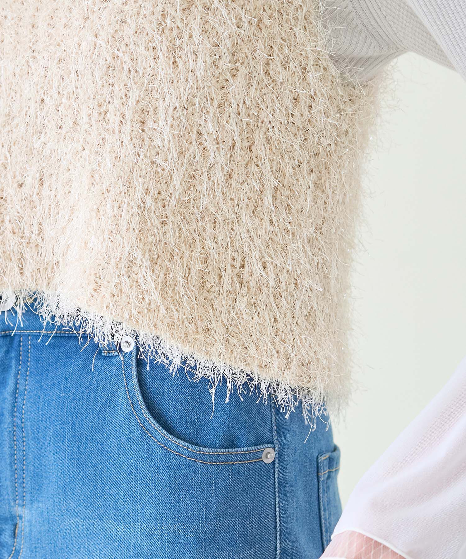 Rope&rsquo;Picnic「ラメフェザージレ/2WAY・リンクコーデ」|ベスト・ジレ|