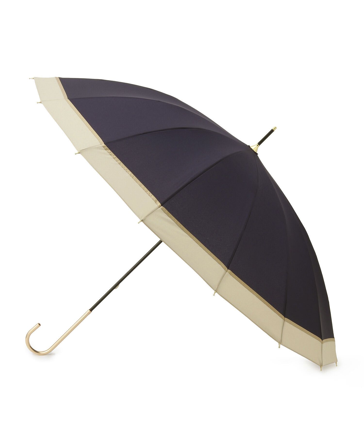 ROPE PICNIC PASSAGE「【Wpc.】晴雨兼用/16本切り継ぎラインロングアンブレラ」|傘|