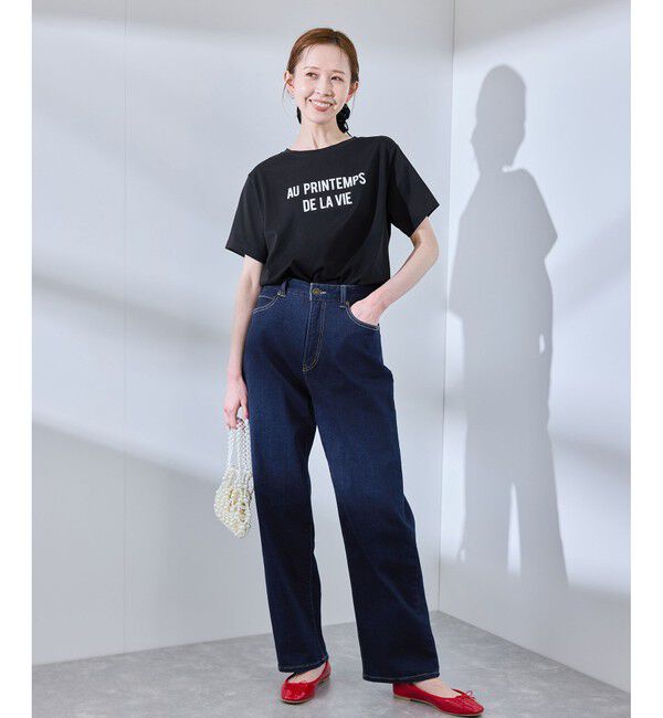 Rope&rsquo;Picnic「【ウエスト革命デニム】ウエストシェイプストレートデニムパンツ」|デニム|