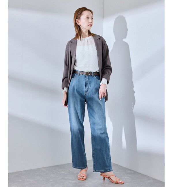 Rope&rsquo;Picnic「【ウエスト革命デニム】ウエストシェイプストレートデニムパンツ」|デニム|