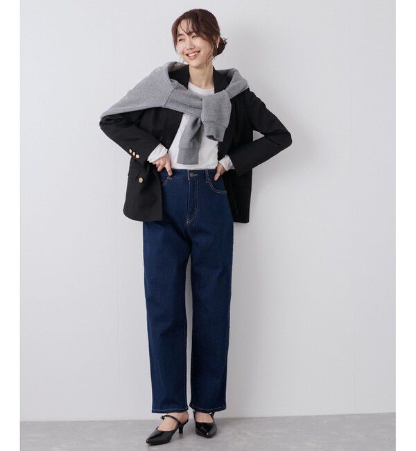 Rope&rsquo;Picnic「【ウエスト革命デニム】ウエストシェイプストレートデニムパンツ」|デニム|