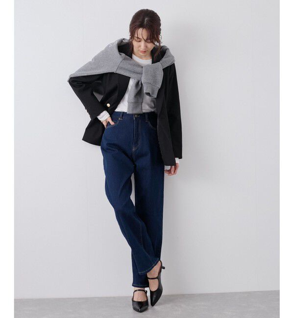 Rope&rsquo;Picnic「【ウエスト革命デニム】ウエストシェイプストレートデニムパンツ」|デニム|