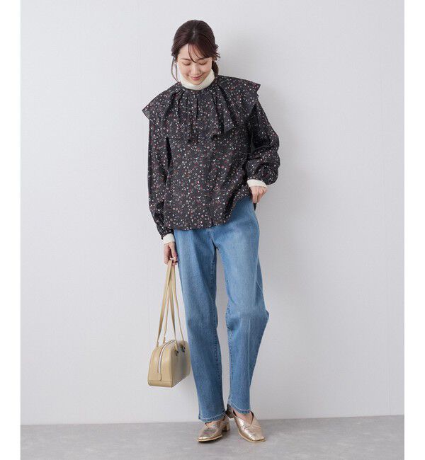 Rope&rsquo;Picnic「【ウエスト革命デニム】ウエストシェイプストレートデニムパンツ」|デニム|