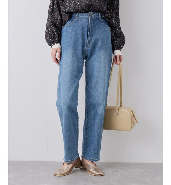 Rope&rsquo;Picnic「【ウエスト革命デニム】ウエストシェイプストレートデニムパンツ」|デニム|