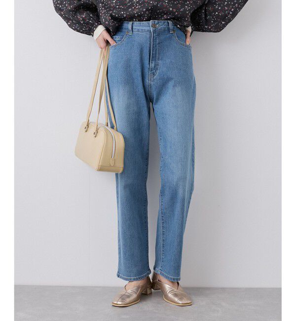 Rope&rsquo;Picnic「【ウエスト革命デニム】ウエストシェイプストレートデニムパンツ」|デニム|