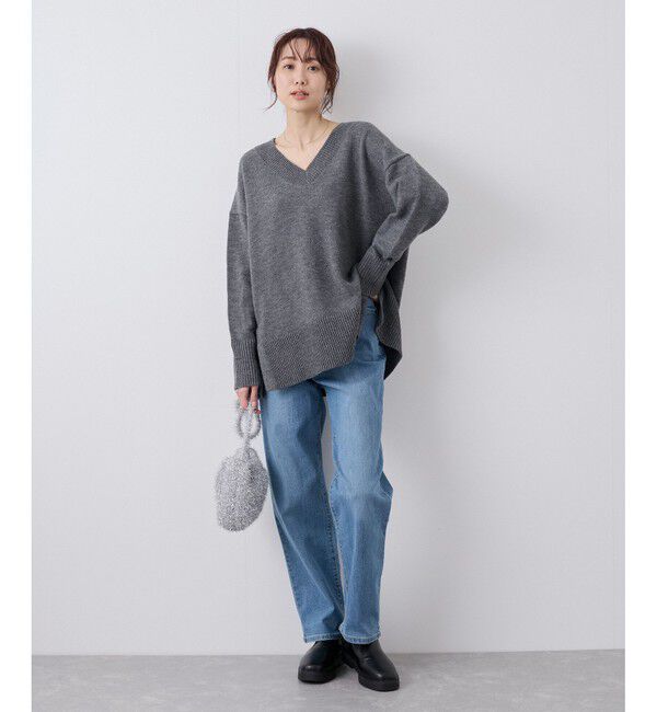 Rope&rsquo;Picnic「【ウエスト革命デニム】ウエストシェイプストレートデニムパンツ」|デニム|