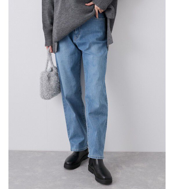 Rope&rsquo;Picnic「【ウエスト革命デニム】ウエストシェイプストレートデニムパンツ」|デニム|