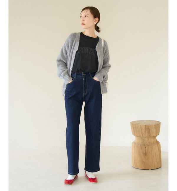 Rope&rsquo;Picnic「【ウエスト革命デニム】ウエストシェイプストレートデニムパンツ」|デニム|