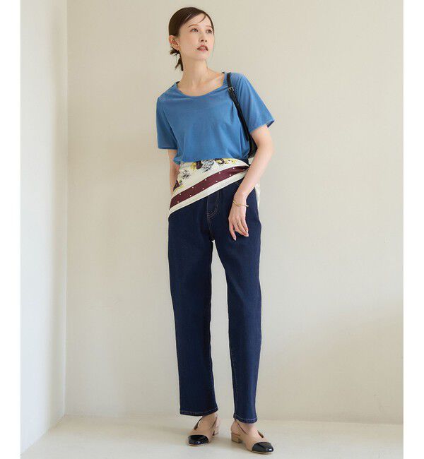 Rope&rsquo;Picnic「【ウエスト革命デニム】ウエストシェイプストレートデニムパンツ」|デニム|