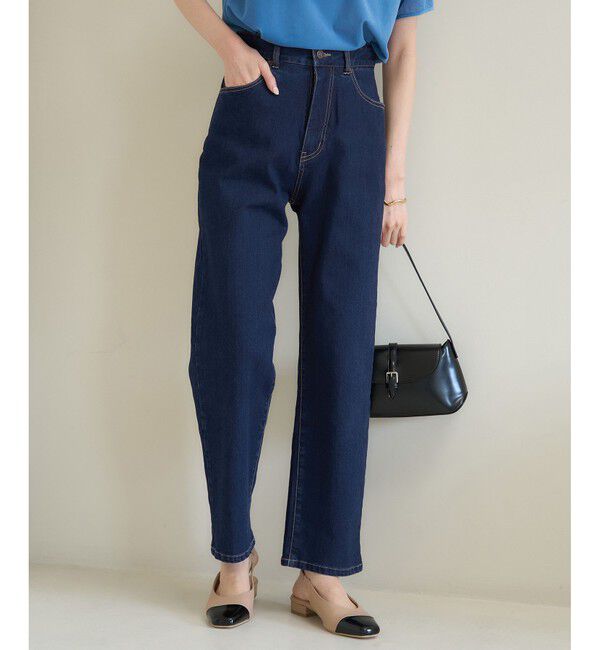 Rope&rsquo;Picnic「【ウエスト革命デニム】ウエストシェイプストレートデニムパンツ」|デニム|