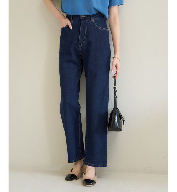 Rope&rsquo;Picnic「【ウエスト革命デニム】ウエストシェイプストレートデニムパンツ」|デニム|