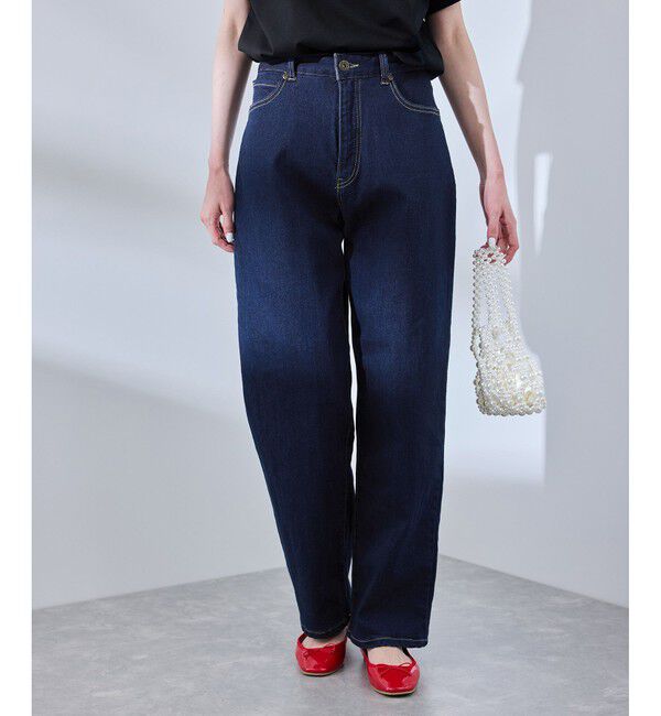 Rope&rsquo;Picnic「【ウエスト革命デニム】ウエストシェイプストレートデニムパンツ」|デニム|