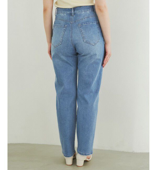 Rope&rsquo;Picnic「【ウエスト革命デニム】ウエストシェイプストレートデニムパンツ」|デニム|