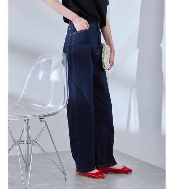 Rope&rsquo;Picnic「【ウエスト革命デニム】ウエストシェイプストレートデニムパンツ」|デニム|