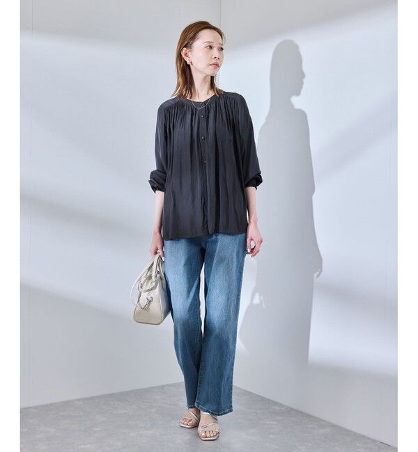 Rope&rsquo;Picnic「【ウエスト革命デニム】ウエストシェイプストレートデニムパンツ」|デニム|