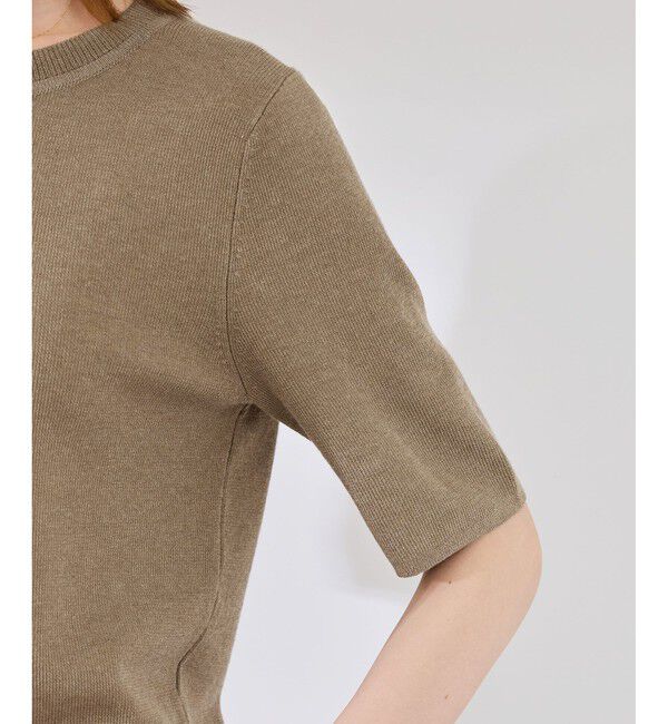 Rope&rsquo;Picnic「【洗濯機OK】LEVITAハーフスリーブニットプルオーバー」|ニット・セーター|