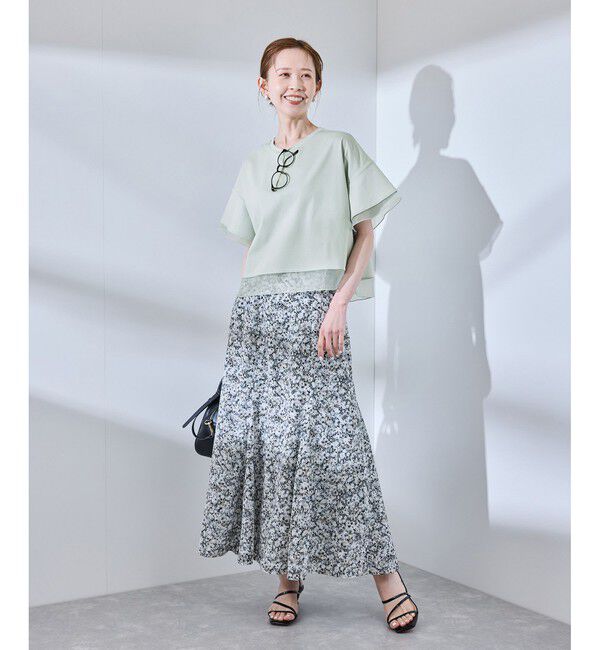 Rope&rsquo;Picnic「【UVカット・接触冷感】着丈が選べる70シルケットシアードッキングトップス」|Tシャツ・カットソー|