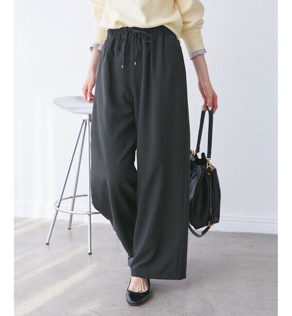 Rope&rsquo;Picnic「【吸水速乾・防シワ】エフォートレスリラックスイージーワイドパンツ」|チノ|