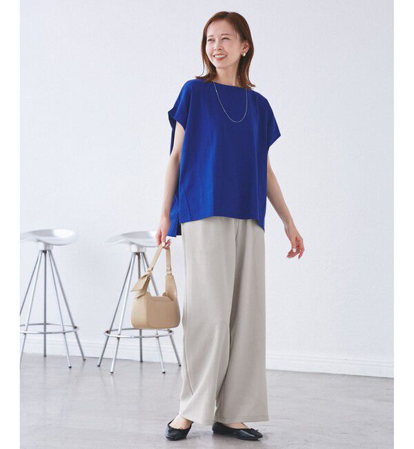 Rope&rsquo;Picnic「【吸水速乾・防シワ】エフォートレスリラックスイージーワイドパンツ」|チノ|