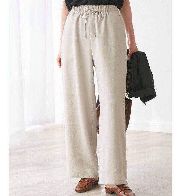 Rope&rsquo;Picnic「【吸水速乾・防シワ】エフォートレスリラックスイージーワイドパンツ」|チノ|