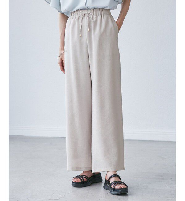 Rope&rsquo;Picnic「【吸水速乾・防シワ】エフォートレスリラックスイージーワイドパンツ」|チノ|