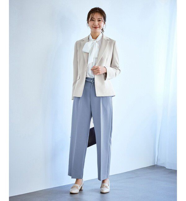 Rope&rsquo;Picnic「【WEB限定カラー】360&deg;ウルトラストレッチ ワイドパンツ/花粉ガード・セットアップ対応」|チノ|