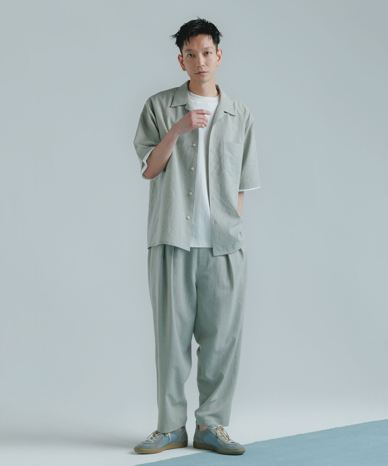 ADAM ET ROPE'「オーバーサイズ オープンカラーシャツ/開襟/イージーケア/吸水速乾」|シャツ・ブラウス|