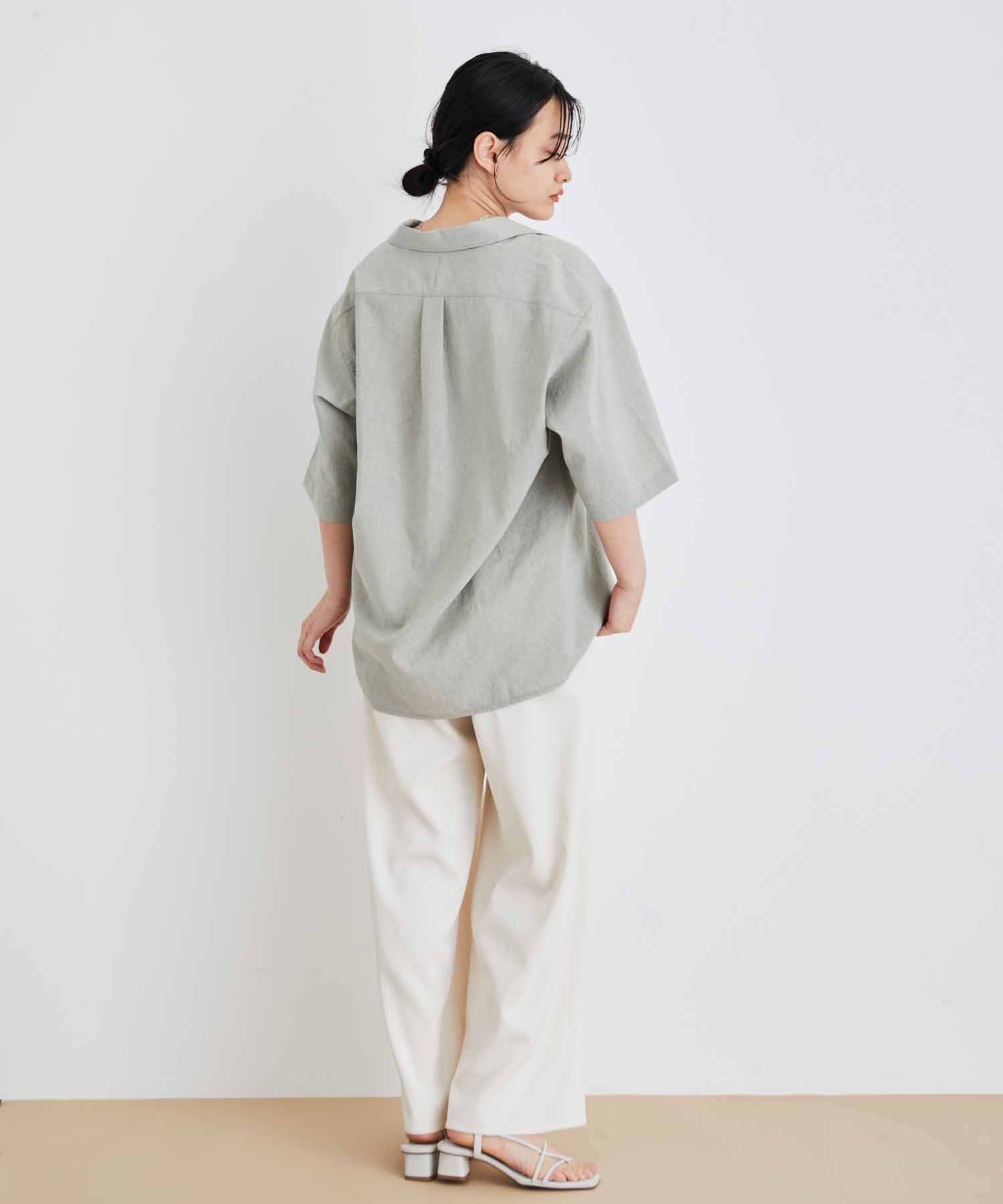 ADAM ET ROPE'「オーバーサイズ オープンカラーシャツ/開襟/イージーケア/吸水速乾」|シャツ・ブラウス|