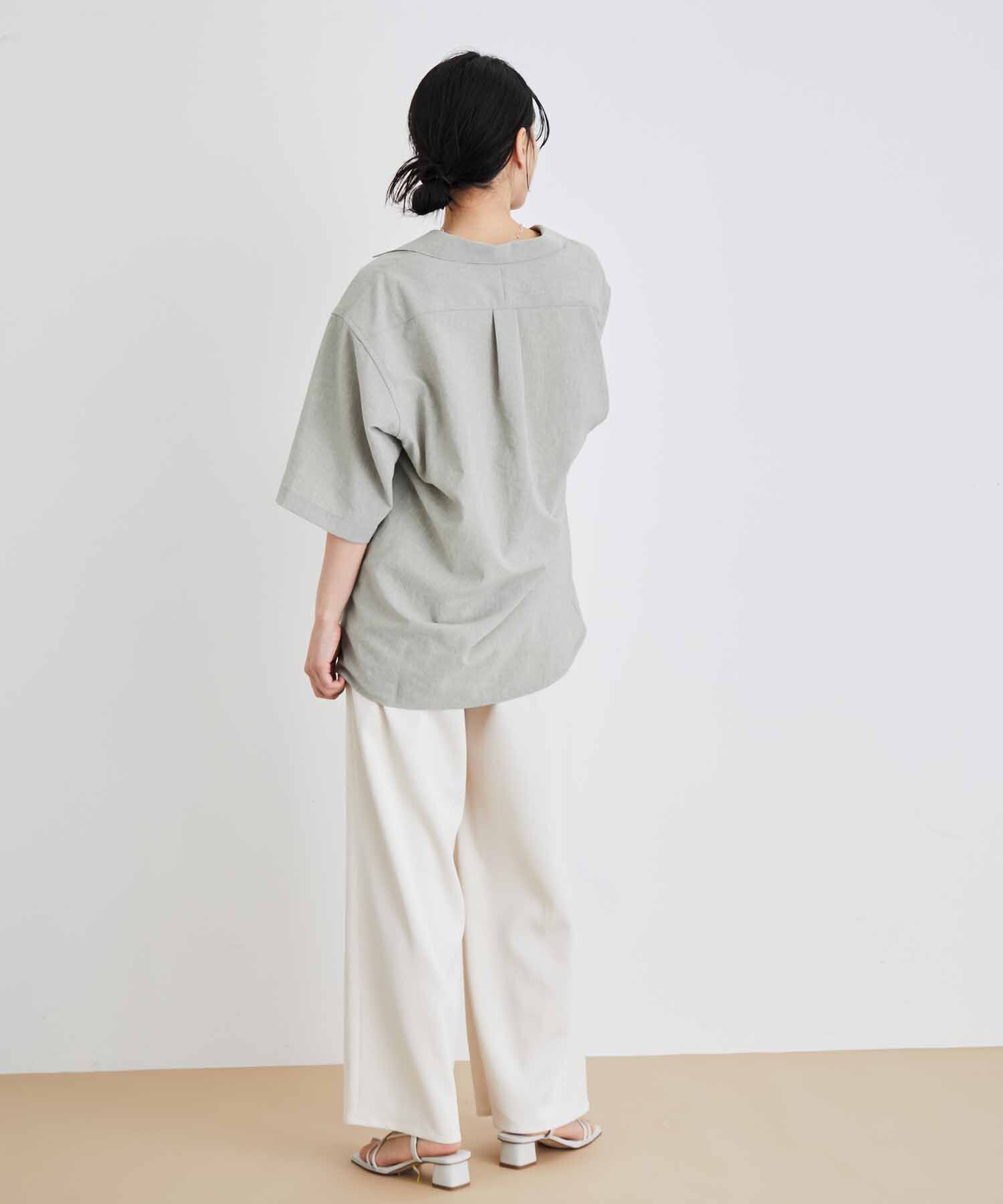 ADAM ET ROPE'「オーバーサイズ オープンカラーシャツ/開襟/イージーケア/吸水速乾」|シャツ・ブラウス|