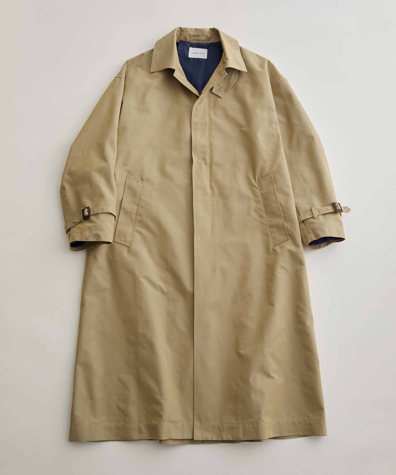 ADAM ET ROPE'「【WEB限定】玉虫色 ボリュームスリーブ バルマカーン ロング ステンカラーコート / ユニセックス」|ステンカラーコート|