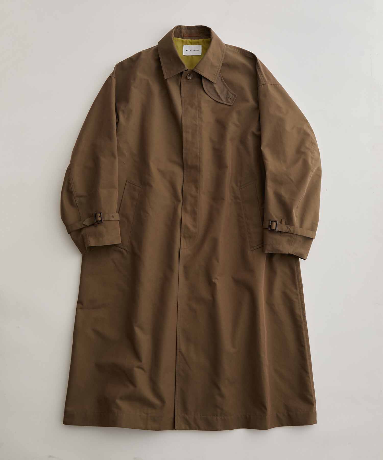 ADAM ET ROPE'「【WEB限定】玉虫色 ボリュームスリーブ バルマカーン ロング ステンカラーコート / ユニセックス」|ステンカラーコート|