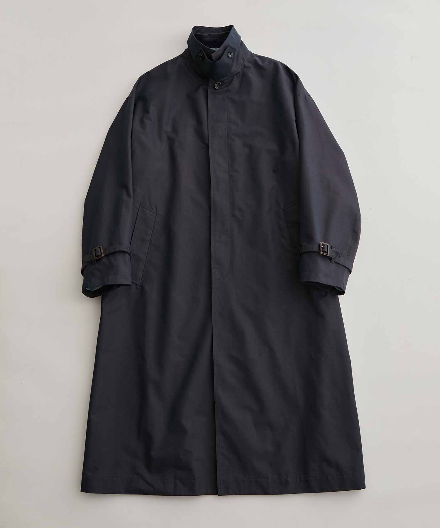 ADAM ET ROPE'「【WEB限定】玉虫色 ボリュームスリーブ バルマカーン ロング ステンカラーコート / ユニセックス」|ステンカラーコート|