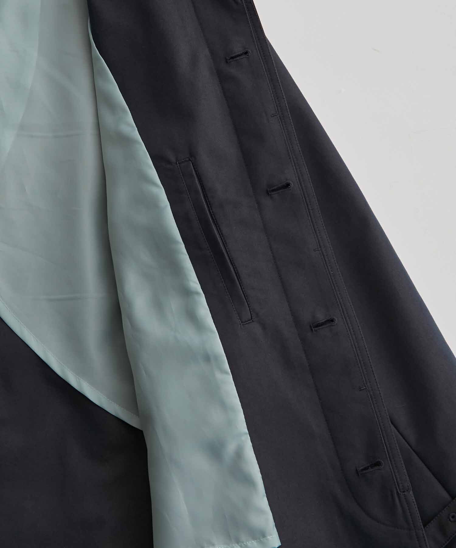 ADAM ET ROPE'「【WEB限定】玉虫色 ボリュームスリーブ バルマカーン ロング ステンカラーコート / ユニセックス」|ステンカラーコート|