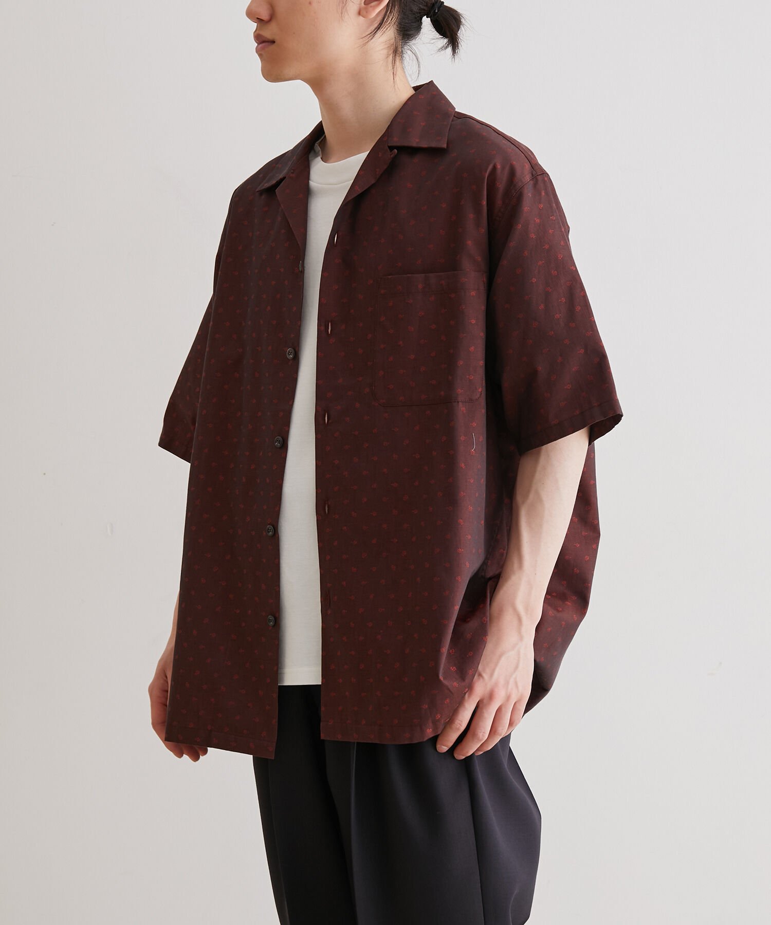 ADAM ET ROPE'「アソート プリント オーバーサイズ オープンカラー シャツ / セットアップ対応」|シャツ・ブラウス|