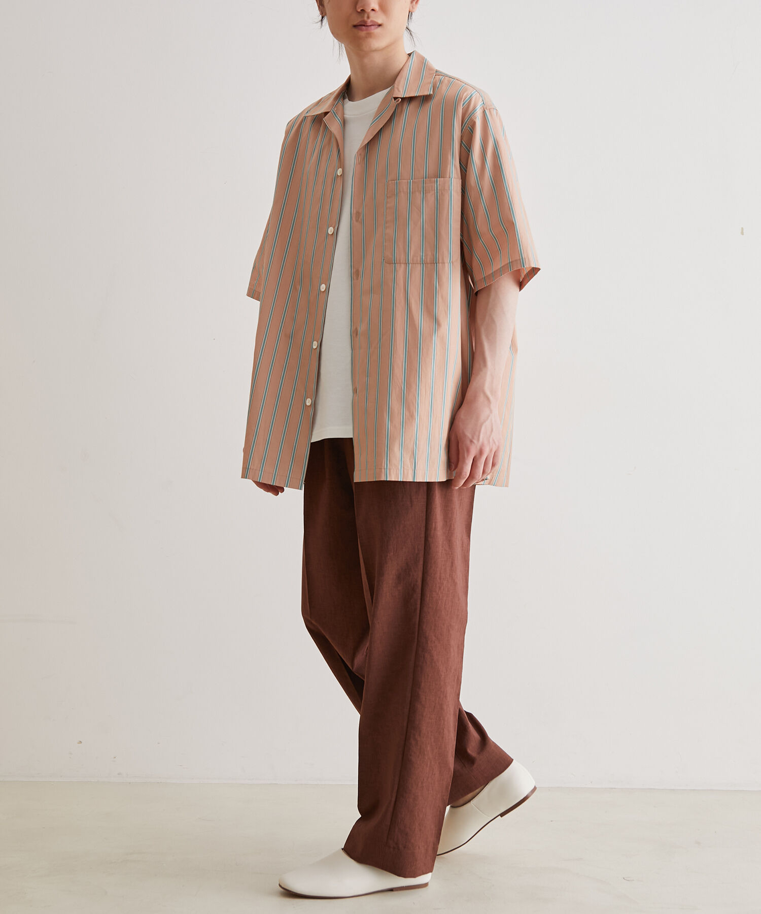 ADAM ET ROPE'「アソート プリント オーバーサイズ オープンカラー シャツ / セットアップ対応」|シャツ・ブラウス|