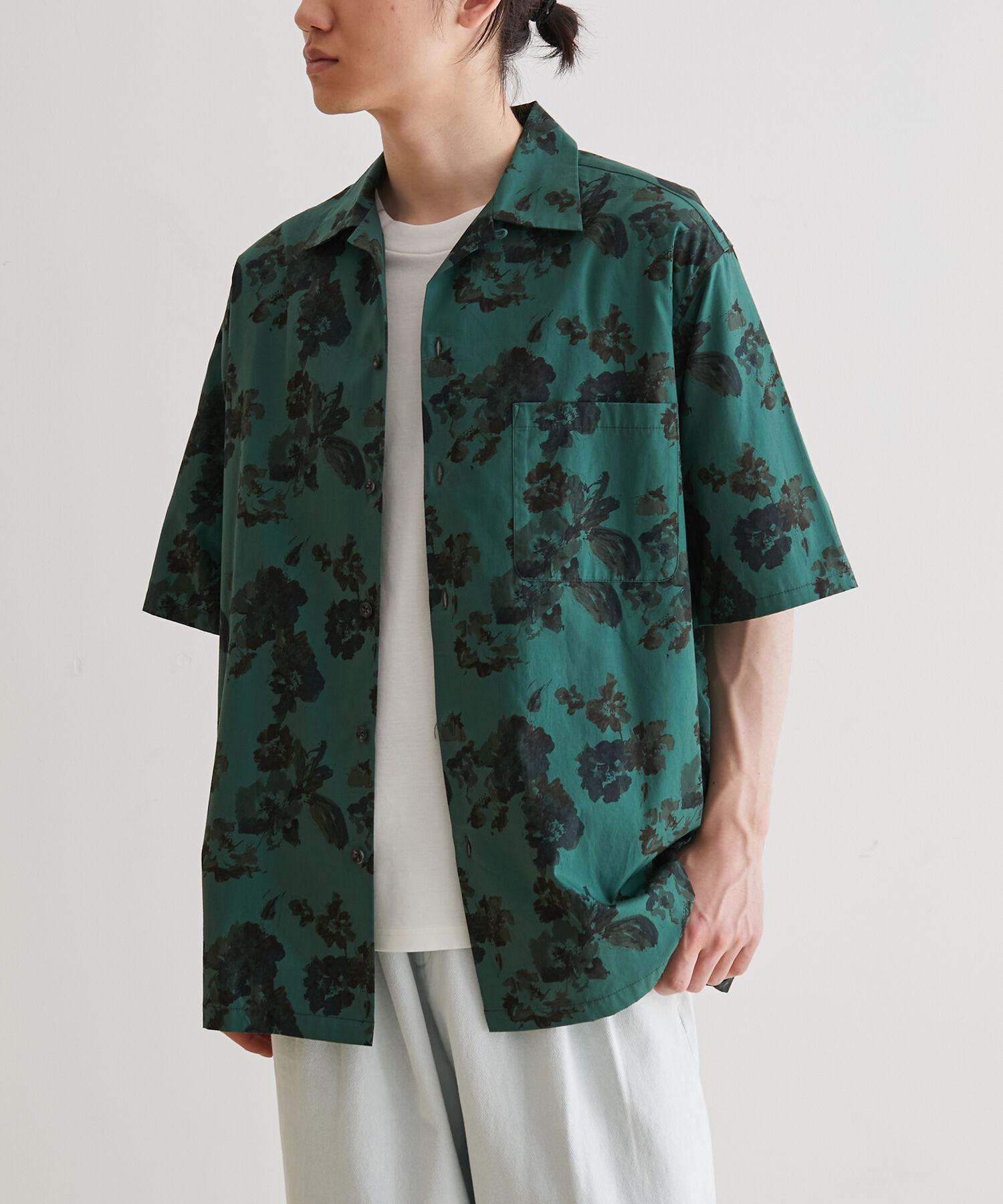 ADAM ET ROPE'「アソート プリント オーバーサイズ オープンカラー シャツ / セットアップ対応」|シャツ・ブラウス|