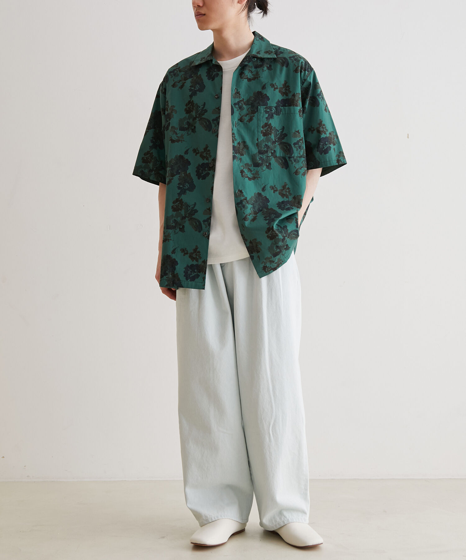 ADAM ET ROPE'「アソート プリント オーバーサイズ オープンカラー シャツ / セットアップ対応」|シャツ・ブラウス|