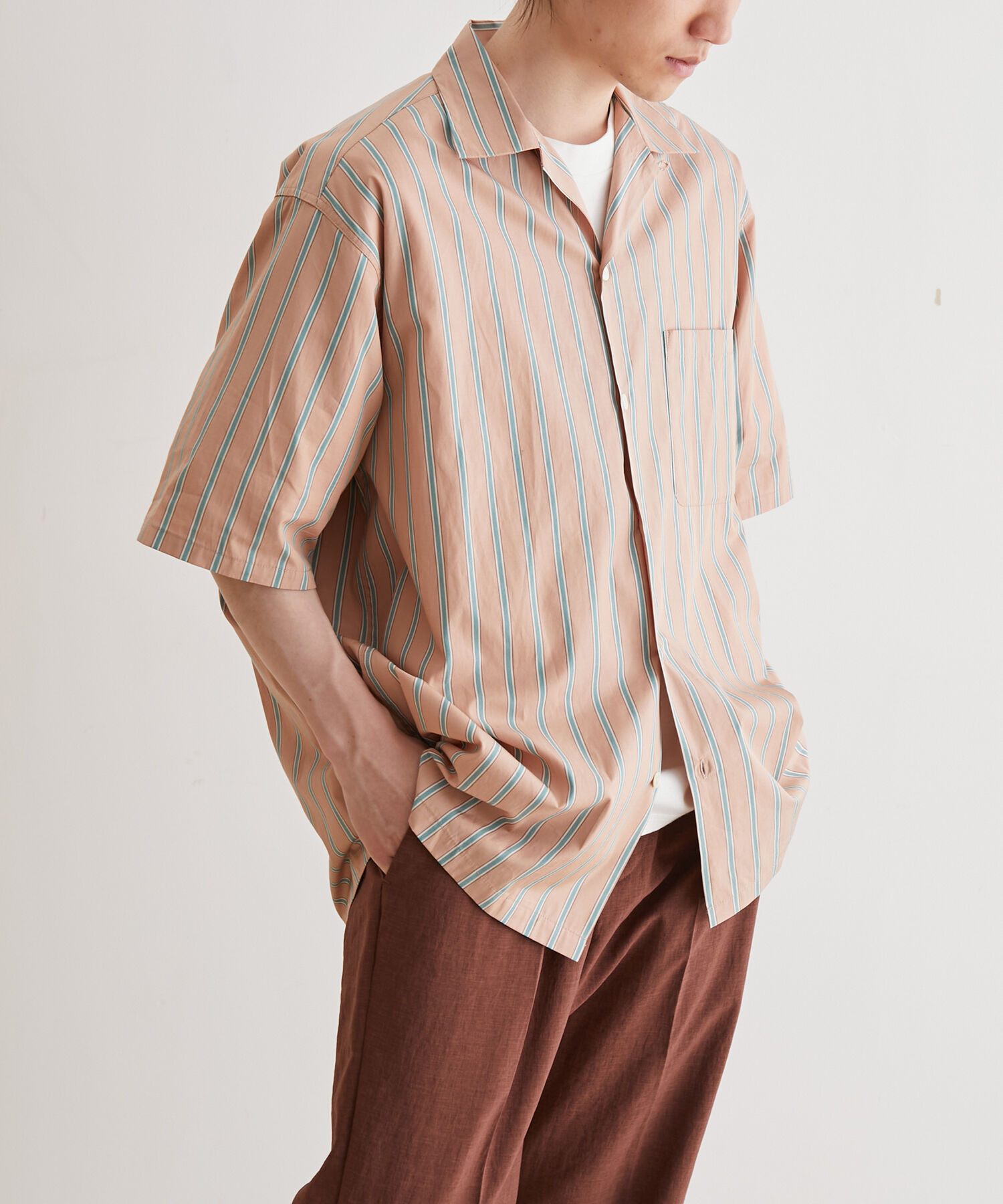 ADAM ET ROPE'「アソート プリント オーバーサイズ オープンカラー シャツ / セットアップ対応」|シャツ・ブラウス|