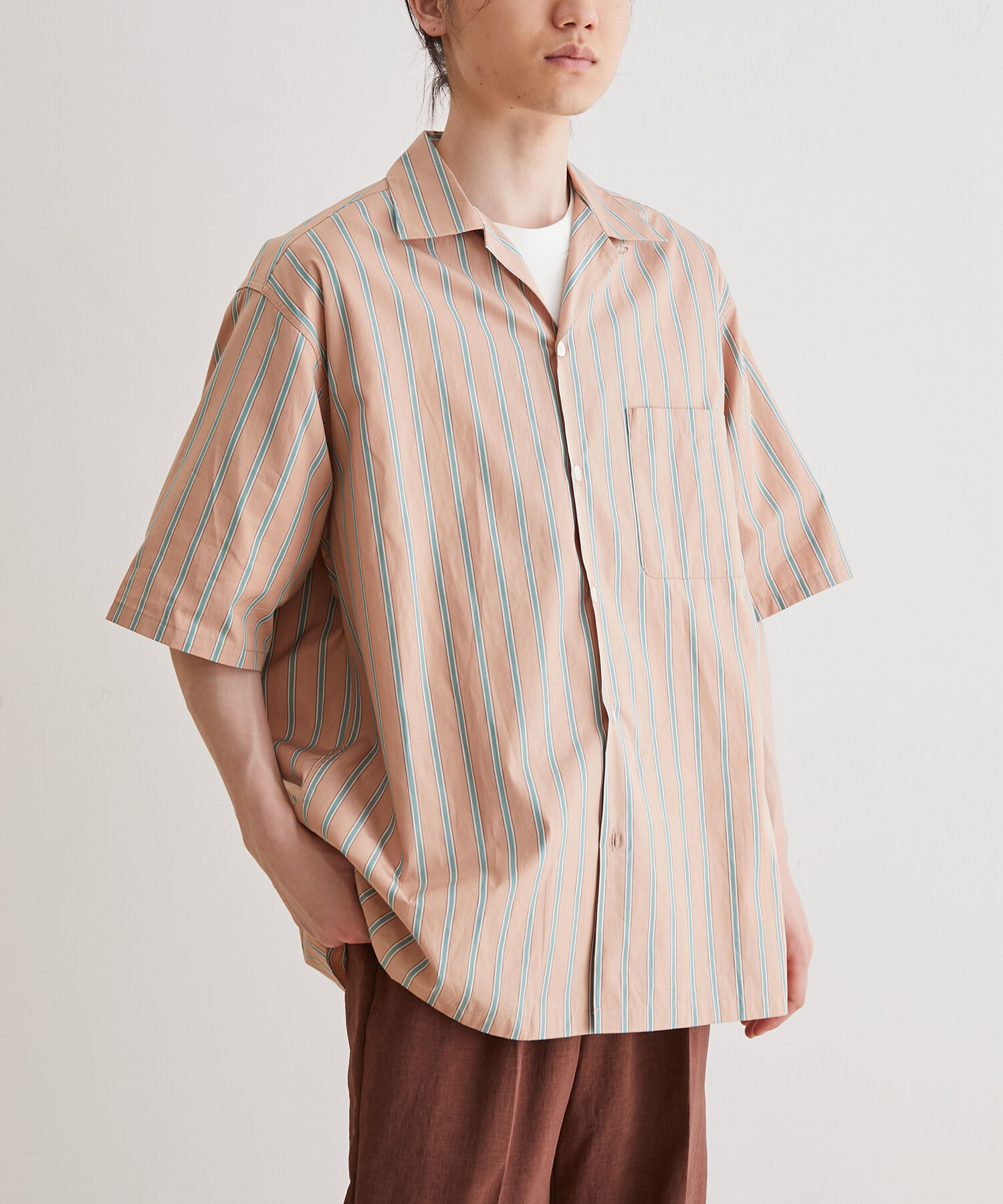 ADAM ET ROPE'「アソート プリント オーバーサイズ オープンカラー シャツ / セットアップ対応」|シャツ・ブラウス|